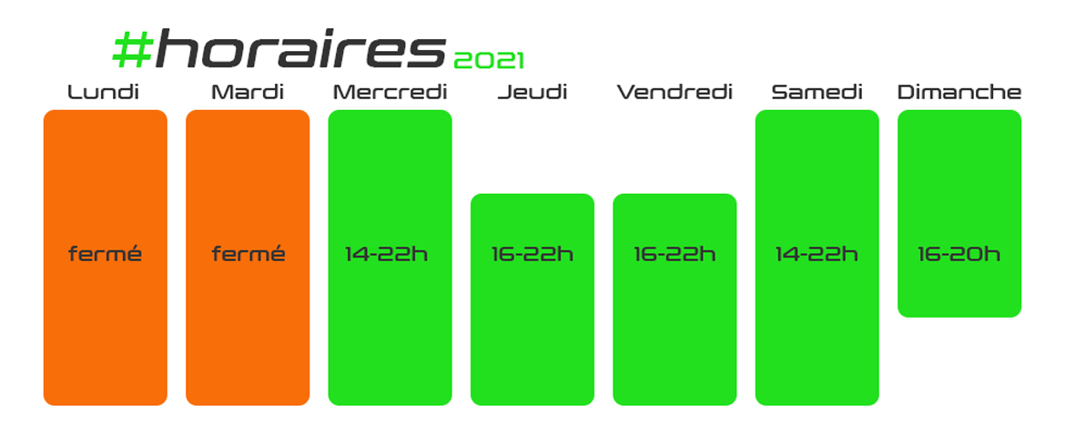 Horaires Green Kart